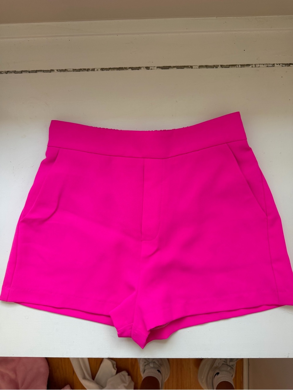 Skies Are Blue Hot Pink High-Waist Casual Shorts